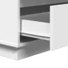 Éjjeliszekrény fiókkal Fehér 71 x 34.5 x 75 cm Faanyag