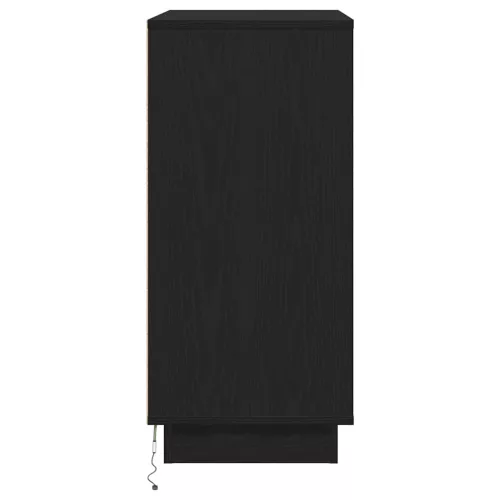Éjjeliszekrény fiókkal Fekete 71 x 34.5 x 75 cm Faanyag