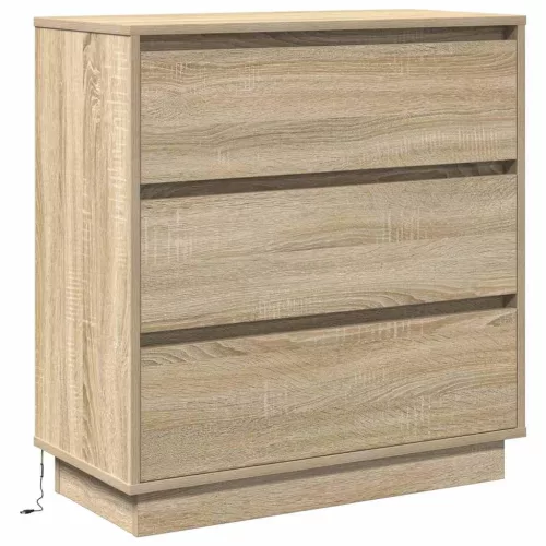 Éjjeliszekrény fiókkal sonoma tölgy 71 x 34.5 x 75 cm Faanyag