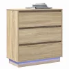 Éjjeliszekrény fiókkal sonoma tölgy 71 x 34.5 x 75 cm Faanyag