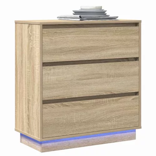 Éjjeliszekrény fiókkal sonoma tölgy 71 x 34.5 x 75 cm Faanyag