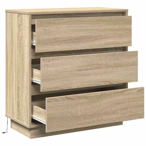 Éjjeliszekrény fiókkal sonoma tölgy 71 x 34.5 x 75 cm Faanyag