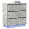 Éjjeliszekrény fiókkal Beton Szürke 71 x 34.5 x 75 cm Faanyag
