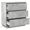 Éjjeliszekrény fiókkal Beton Szürke 71 x 34.5 x 75 cm Faanyag