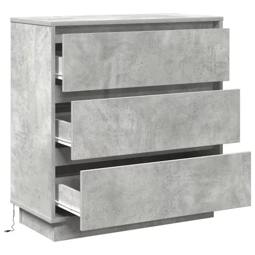 Éjjeliszekrény fiókkal Beton Szürke 71 x 34.5 x 75 cm Faanyag