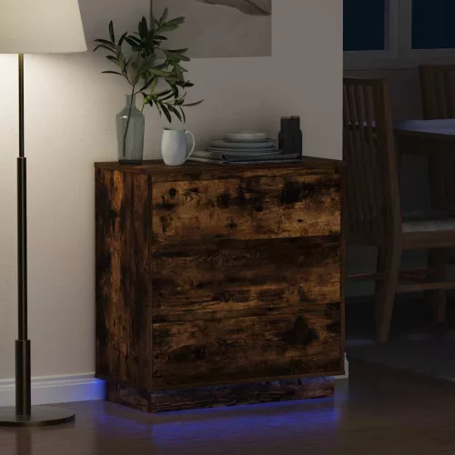 Éjjeliszekrény fiókkal Füstölt tölgy 71 x 34.5 x 75 cm Faanyag