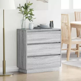 Éjjeliszekrény fiókkal Szürke 71 x 34.5 x 75 cm Faanyag