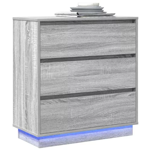 Éjjeliszekrény fiókkal Szürke 71 x 34.5 x 75 cm Faanyag