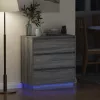 Éjjeliszekrény fiókkal Szürke 71 x 34.5 x 75 cm Faanyag