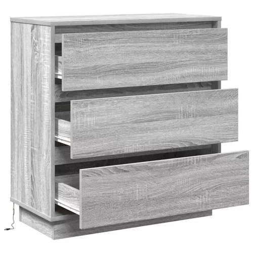Éjjeliszekrény fiókkal Szürke 71 x 34.5 x 75 cm Faanyag