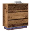 Éjjeliszekrény fiókkal Régi fa 71 x 34.5 x 75 cm Faanyag
