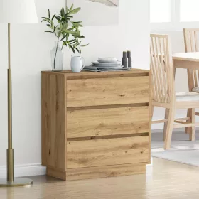   Éjjeliszekrény fiókkal kézműves tölgy 71 x 34.5 x 75 cm Faanyag