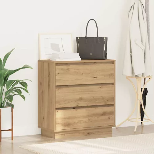 Éjjeliszekrény fiókkal kézműves tölgy 71 x 34.5 x 75 cm Faanyag