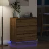 Éjjeliszekrény fiókkal kézműves tölgy 71 x 34.5 x 75 cm Faanyag