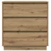 Éjjeliszekrény fiókkal kézműves tölgy 71 x 34.5 x 75 cm Faanyag