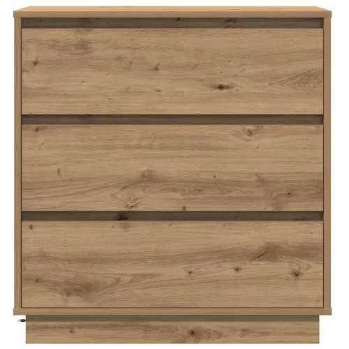 Éjjeliszekrény fiókkal kézműves tölgy 71 x 34.5 x 75 cm Faanyag