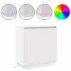 Komód LED -es lámpákkal ajtóval Fehér 71 x 34.5 x 75 cm Faanyag