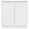 Komód LED -es lámpákkal ajtóval Fehér 71 x 34.5 x 75 cm Faanyag