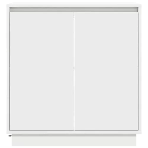 Komód LED -es lámpákkal ajtóval Fehér 71 x 34.5 x 75 cm Faanyag