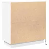 Komód LED -es lámpákkal ajtóval Fehér 71 x 34.5 x 75 cm Faanyag