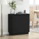 Komód LED -es lámpákkal Fekete tölgy 71 x 34.5 x 75 cm Faanyag