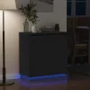 Komód LED -es lámpákkal Fekete tölgy 71 x 34.5 x 75 cm Faanyag