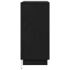 Komód LED -es lámpákkal Fekete tölgy 71 x 34.5 x 75 cm Faanyag