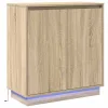 Komód LED -es lámpákkal Sonoma tölgy 71 x 34.5 x 75 cm Faanyag
