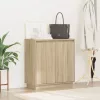 Komód LED -es lámpákkal Sonoma tölgy 71 x 34.5 x 75 cm Faanyag