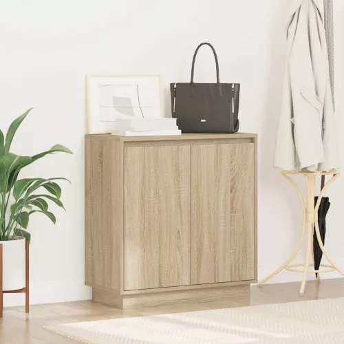 Komód LED -es lámpákkal Sonoma tölgy 71 x 34.5 x 75 cm Faanyag