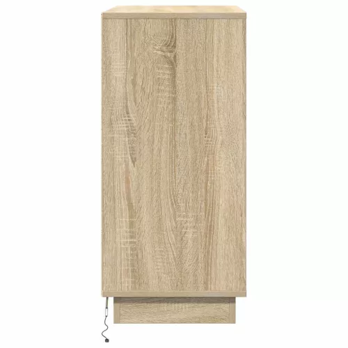 Komód LED -es lámpákkal Sonoma tölgy 71 x 34.5 x 75 cm Faanyag