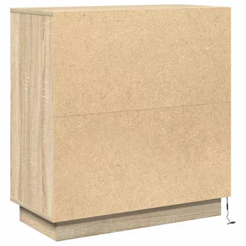 Komód LED -es lámpákkal Sonoma tölgy 71 x 34.5 x 75 cm Faanyag
