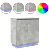 Komód LED -es lámpákkal Beton Szürke 71 x 34.5 x 75 cm Faanyag