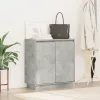 Komód LED -es lámpákkal Beton Szürke 71 x 34.5 x 75 cm Faanyag