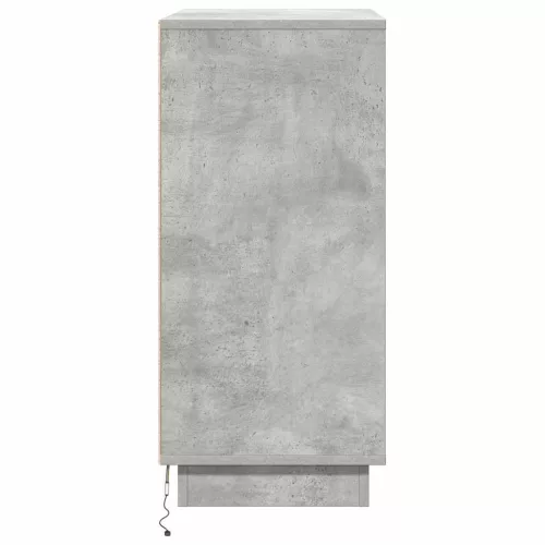 Komód LED -es lámpákkal Beton Szürke 71 x 34.5 x 75 cm Faanyag