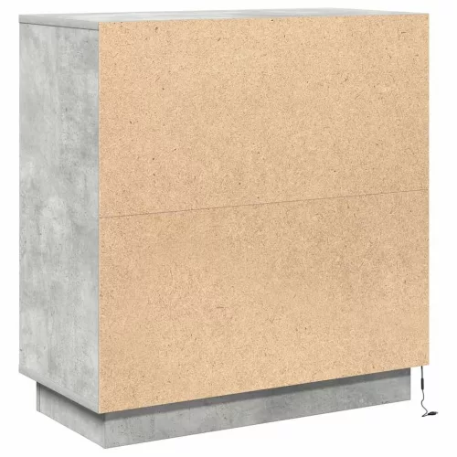 Komód LED -es lámpákkal Beton Szürke 71 x 34.5 x 75 cm Faanyag