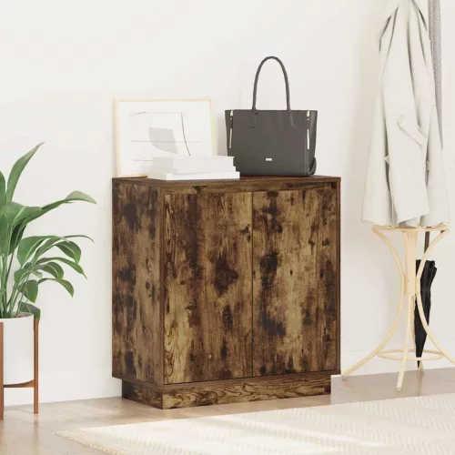 Komód LED -es lámpákkal Füstölt tölgy 71 x 34.5 x 75 cm Faanyag