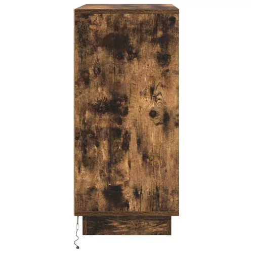 Komód LED -es lámpákkal Füstölt tölgy 71 x 34.5 x 75 cm Faanyag