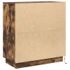 Komód LED -es lámpákkal Füstölt tölgy 71 x 34.5 x 75 cm Faanyag
