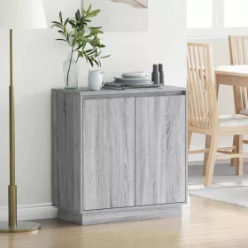   Komód LED -es lámpákkal Szürke Sonoma 71 x 34.5 x 75 cm Faanyag