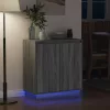 Komód LED -es lámpákkal Szürke Sonoma 71 x 34.5 x 75 cm Faanyag