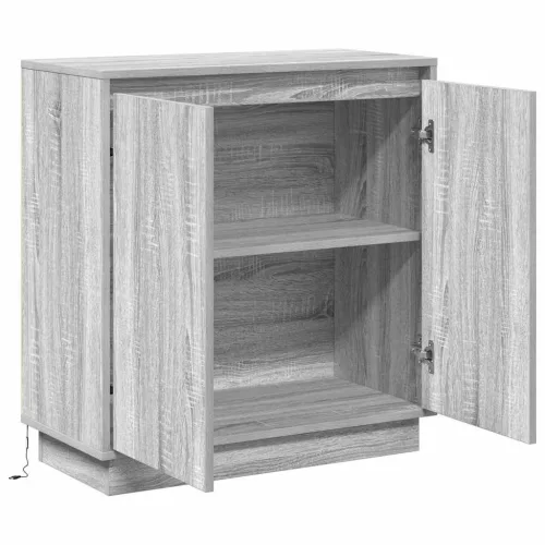 Komód LED -es lámpákkal Szürke Sonoma 71 x 34.5 x 75 cm Faanyag