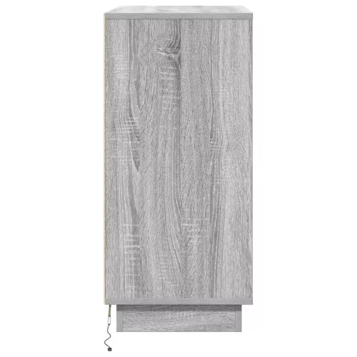 Komód LED -es lámpákkal Szürke Sonoma 71 x 34.5 x 75 cm Faanyag