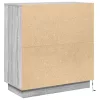 Komód LED -es lámpákkal Szürke Sonoma 71 x 34.5 x 75 cm Faanyag
