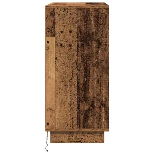 Komód LED -es lámpákkal Öreg fa 71 x 34.5 x 75 cm Faanyag