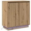 Komód LED -es lámpákkal Artisan tölgy 71 x 34.5 x 75 cm Faanyag