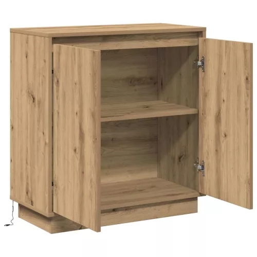 Komód LED -es lámpákkal Artisan tölgy 71 x 34.5 x 75 cm Faanyag