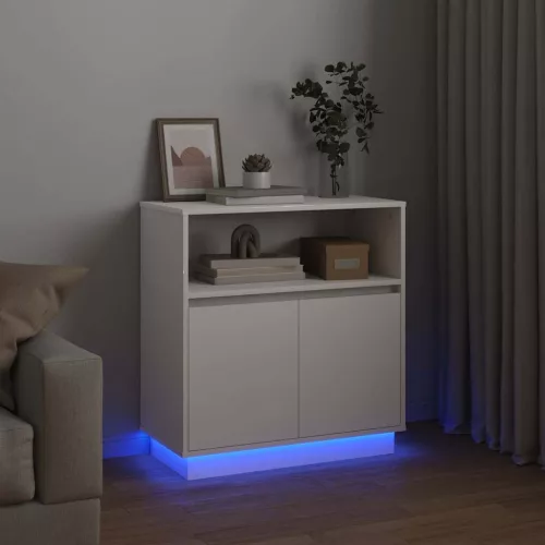 LED-es Bútor Fehér 71 x 34.5 x 75 cm Faanyag