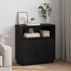LED-es Bútor Musta tammi 71 x 34.5 x 75 cm Faanyag