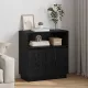 LED-es Bútor Musta tammi 71 x 34.5 x 75 cm Faanyag